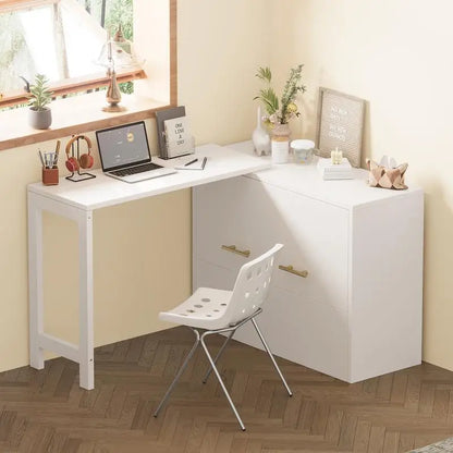 Murphy Cabinet Bed Twin Size with Adjustable Desk, Foldable Cushion Chest Dresser for Guest Room in Small Spaces, White Finish