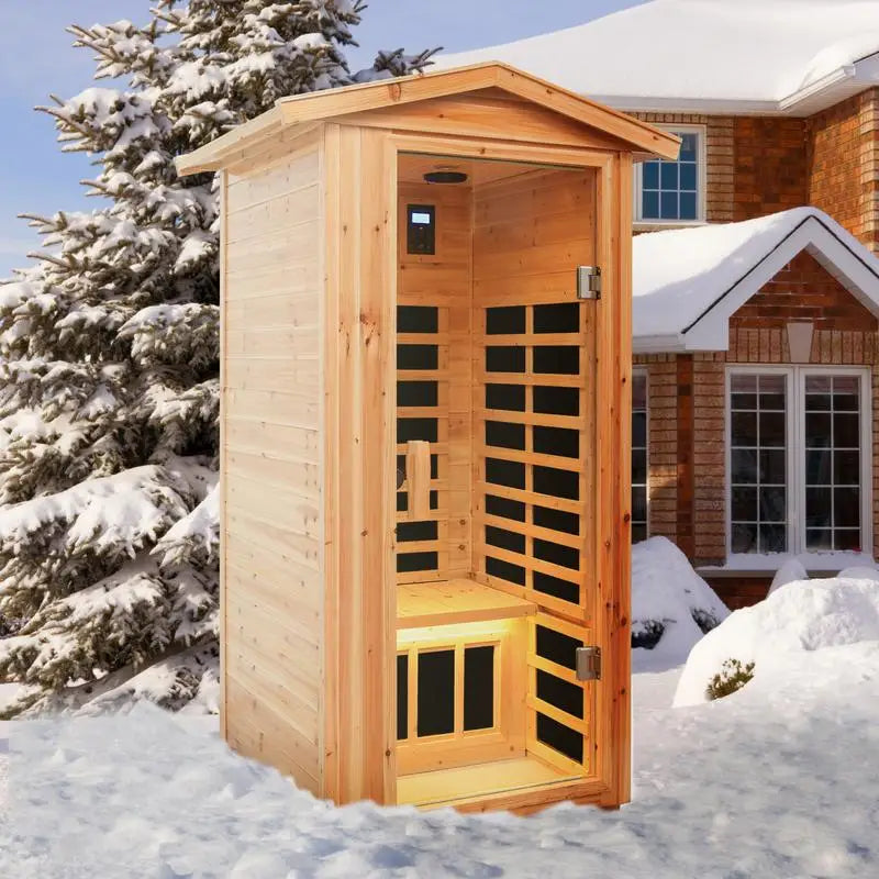 Infrared Outdoor Sauna Room - Far Infrared Old Fir Design for Relaxation and Wellness