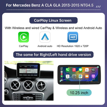 Road Top Touch Screen for Mercedes Benz B/A Class W176 CLA GLA W246 NTG4.5 Multimedia GPS With Carplay Android Auto Car Player