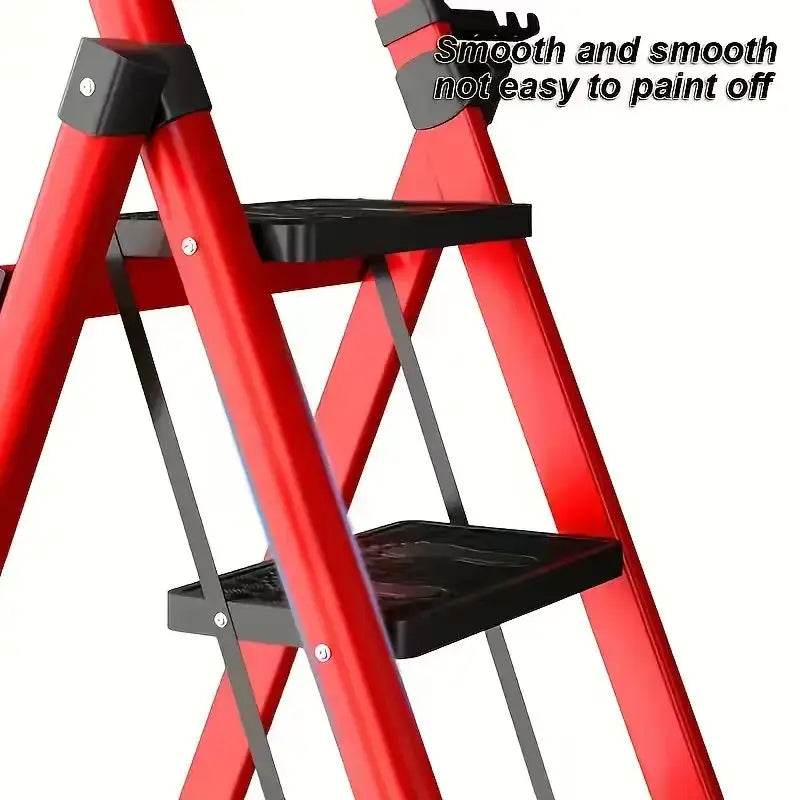 durable 3-4-5 step folding ladder with anti slip pedals,lightweight, industrial grade,space saving,high-capacity