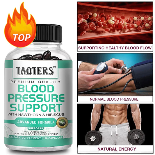Blood Pressure Support Supplement – Helps Balance Blood Pressure, Improve Blood Flow, Heart and Brain Health, Lower Cholesterol