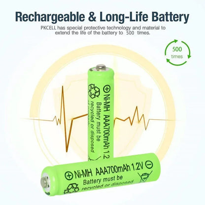 Skywolfeye 30pcs/24pcs/18pcs/12pcs/6pcs AA AAA NiMh 1.2V 700mah Rechargeable Battery Set with 6 Slot Battery Charger