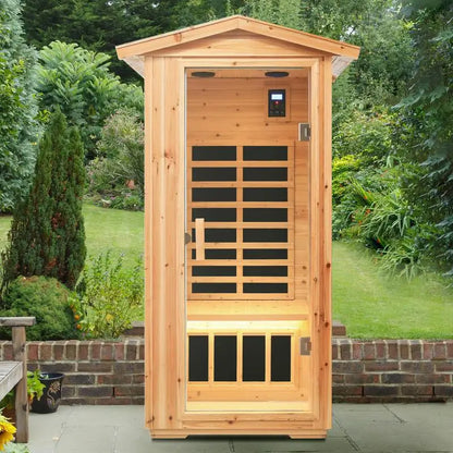 Infrared Outdoor Sauna Room - Far Infrared Old Fir Design for Relaxation and Wellness