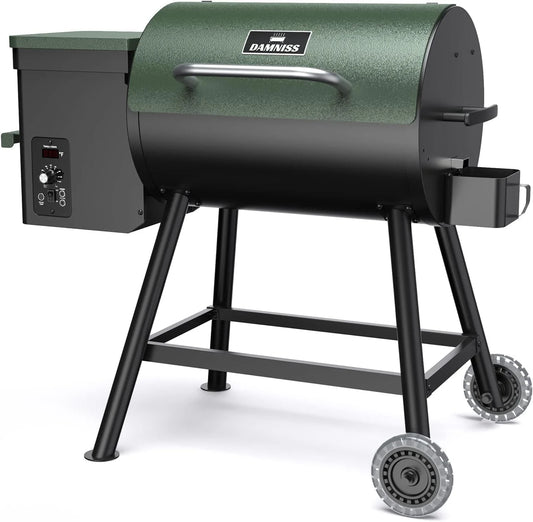 Electric Wood Pellet Smoker Grill 8 In 1 BBQ Grills for Outdoor Grill with Auto Feed & PID Temperature Control (180-450°F)456 Sq