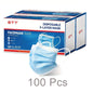 GTT 50/100Pcs Disposable Face Mask individually packaged 3 Ply breathable Earloop Protective Mask for Home School Office Outdoor