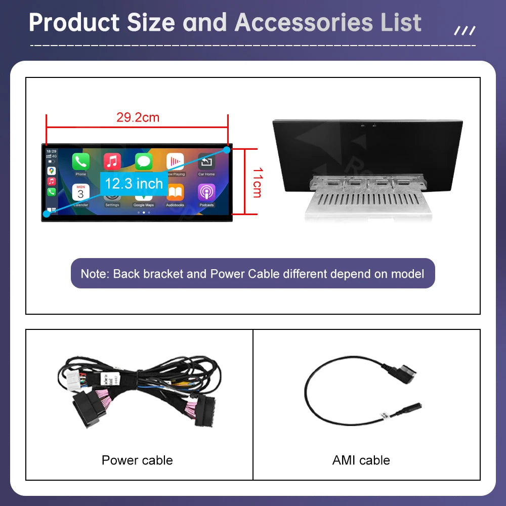 Road Top 12.3" Linux Screen Multimedia For Audi Q3 2013-2018 Wireless CarPlay Android Auto Airplay Car Radio Player