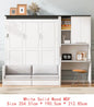 Queen Murphy Bed with Sofa, Desk, and Storage Cabinet - Space-Saving Foldable Design for Small Spaces