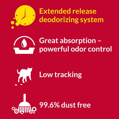 Multi-Cat Non-Clumping Cat Litter 48lb Odor Control Low Dust Clay Litter 24/7 Performance Moisture Absorption Fresh Scent