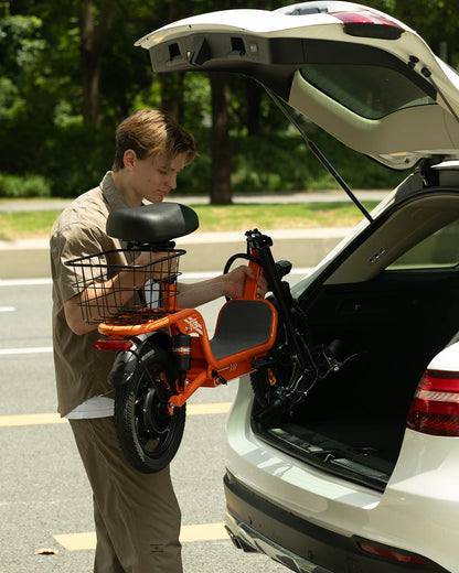 1000W adult electric scooter,31 miles 20 MPH equipped with 14 inch tires, Foldable E Scooter with Basket Bodywel T3