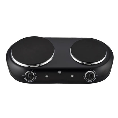 1800W Double Burner Electric Cooktop Portable Compact Design Dual Temperature Control Lightweight Cooking Appliance with Safety