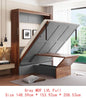 Walnut & Gray Full-Size Murphy Bed with Foldable Desk - Space-Saving Wall Bed for Compact Living