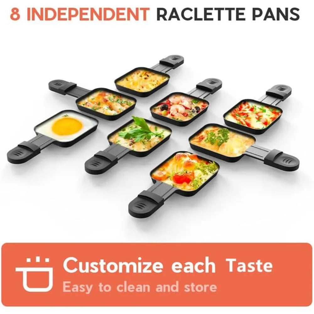 Voohek Korean BBQ and Raclette Grill: 2-in-1 Indoor Electric Smokeless Grill with Nonstick Cooking Surface