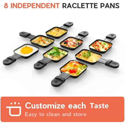 Voohek Korean BBQ and Raclette Grill: 2-in-1 Indoor Electric Smokeless Grill with Nonstick Cooking Surface