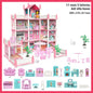Girl Doll House Toy Children Pretend Play Dollhouse Villa Patchwork Dream Furniture Home Doll House for Kids Christmas Toy Gifts