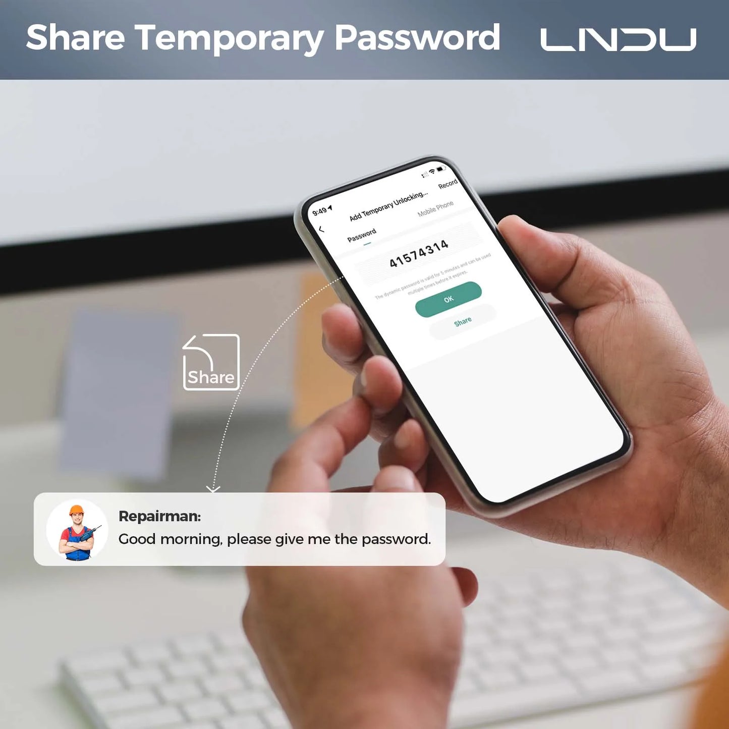 LNDU Smart Door Lock D280L Fingerprint Lock&Keypad Combination Lock All-in-One Intelligent Door Lock Waterproof Door Locks