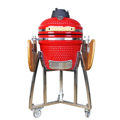 AUPLEX 16-Inch Kamado Barbecue Grill Outdoor Kitchen Smoker Bbq Egg