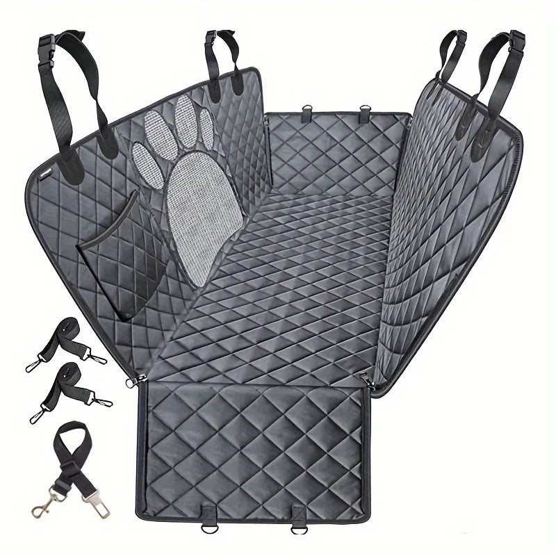 Dog Seat Cover, Pet Dog Seat Cover, Hammock Heavy Duty Scratch Resistant Anti Slip Durable Soft Pet Rear Seat Cover for Cars, keeps fur off vehicle's interior.