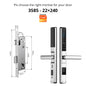 TUYA WIFI Waterproof Outdoor Fingerprint Lock APP RFID Card Password Keyless Smart Electronic Door Lock Aluminum/Glass Sliding