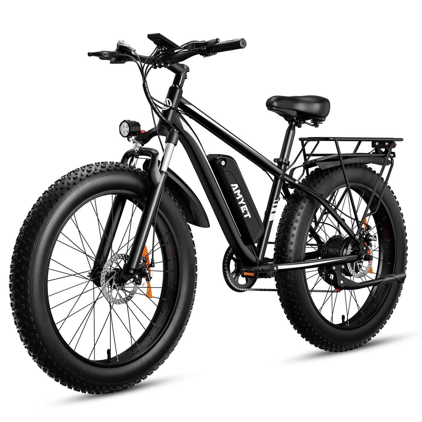 AMYET Electric Bike EB26 Adults Electric Bicycle Peak 1500W 48V 15AH e bike 26" Fat Tire Mountain Bike 31mph  Electric Dirt Bike