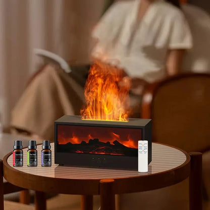 Desktop  Fireplace with Atmosphere Light - Portable Simulation Fireplace Heater for Bedroom, Home, Office Decorations - Creative
