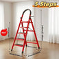 durable 3-4-5 step folding ladder with anti slip pedals,lightweight, industrial grade,space saving,high-capacity