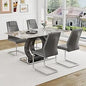 Modern Dining Table Set for 4 ，5 Piece Dining Table Chairs Set for 4,Glass Table Top and MDF Base，Rectangular Dining Room Table