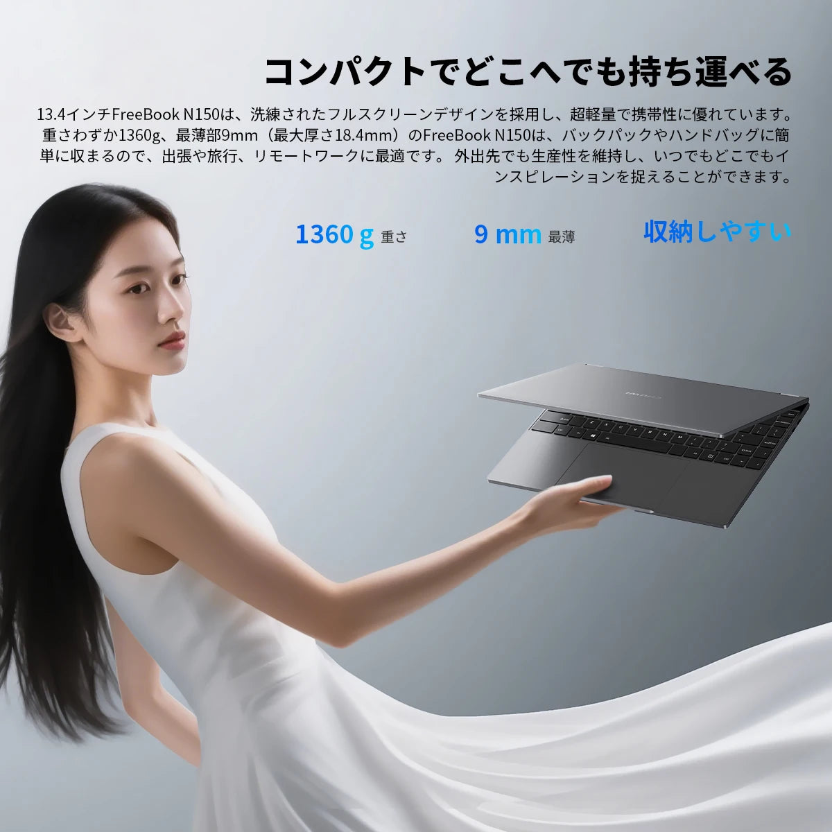 CHUWI FreeBook 2-in-1 Laptop 13.5'' Intel N150(UP to 3.6GHz) 16GB LPDDR5 RAM 512GB SSD FHD 2520x1680 WiFi 6 BT5.2 Windows 11