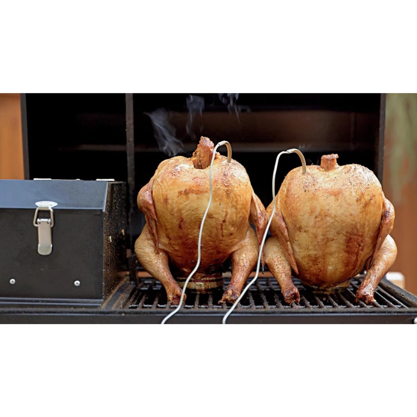 Freedom Stoves Portable Pellet Grill Smoker with Peaked Lid Smoke,Sear Includes 2 Meat Probes 8.5LB Hopper Capacity & Timer