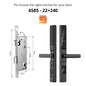 TUYA WIFI Waterproof Outdoor Fingerprint Lock APP RFID Card Password Keyless Smart Electronic Door Lock Aluminum/Glass Sliding