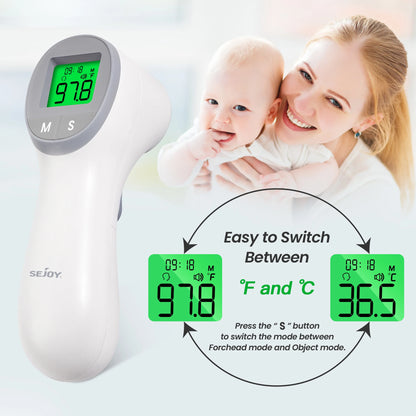 Infrared Digital Thermometer Forehead Ear Body Fever Thermometer  Multi-function Non-contact Temperature Measurement Device