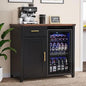 Coffee Bar with Mini Fridge Space Liquor Wine Cabinet Stand for Dorm Kitchen Office 394 Inch Width 209 Depth Modern Storage