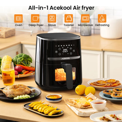 5 Quart Digital Display Air Fryer 8 Cooking Presets