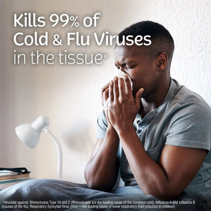 6 Pack Anti-Viral Facial Tissues 3-Ply 55 Count Box Cold Flu Defense Kills 99.9% of Viruses FSC Certified