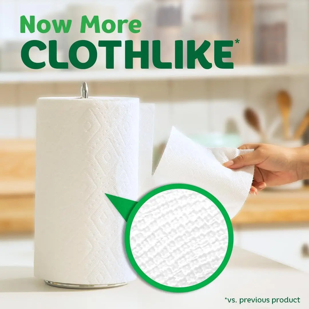 Bounty Quick-Size Paper Towels, White, 12 Family Triple Rolls = 36 Regular Rolls