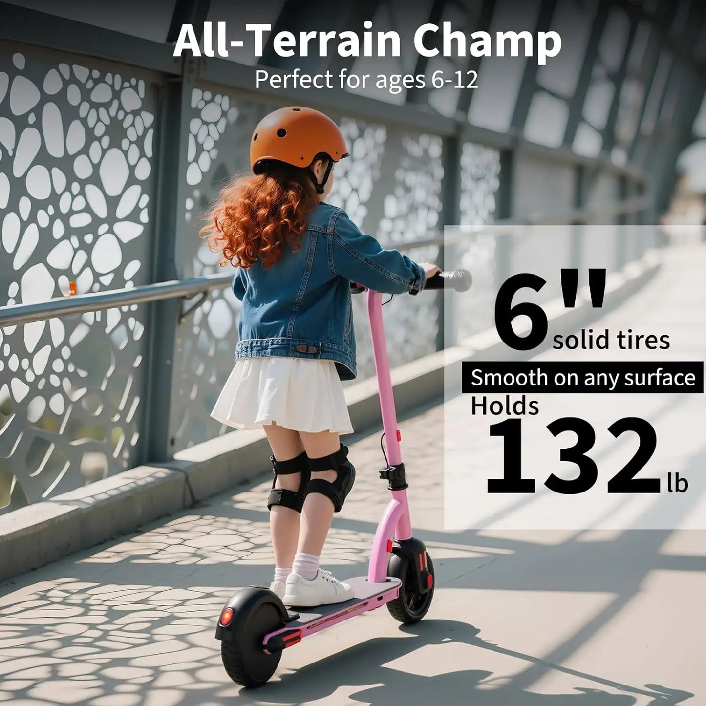 Electric Scooter for Kids Ages 6-12,150W Motor,Colorful Lights,Adjustable Height&Speed,LED Display,Foldable scooter for Kids