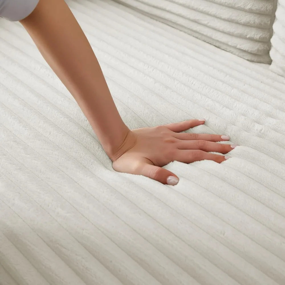 Loveseat, 68.11" Corduroy Sleeper Chair Bed with USB Port, Cup Holders & Side Storage Pockets – 3-in-1 Foldable Sofa Bed for Guest Room