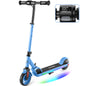 Electric Scooter for Kids Ages 6-14,180WMotor,Colorful Lights,Adjustable Height&Speed,LED Display,Foldable Scooter Idea Gift