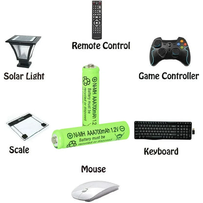 Skywolfeye 30pcs/24pcs/18pcs/12pcs/6pcs AA AAA NiMh 1.2V 700mah Rechargeable Battery Set with 6 Slot Battery Charger