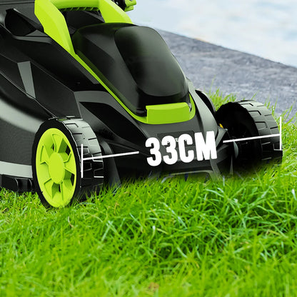 Deli 13" Electric Lawn Mower, 2-in-1 Lightweight Cordless Lawn Mower Brushless with 21V 4.0Ah Battery and Charger