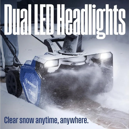 18 Corded Snow Blower, Dual LED Lights, Electric Snow Blower with 25ft Throwing Distance, Plows 650lbs/min, Adjustable Chute