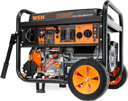 Hot-selling DF1100X 11000-Watt Electric Start Portable Generator with Wheel Kit and CO Shutdown Sensor, Black