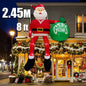 240cm Inflatables Blow Up Gingerbread Man Christmas Outdoor Decoration 2025 Santa Claus Home Yard Garden Party Xmas Decor