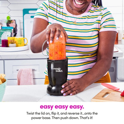 Compact Personal Blender 250W High-Torque Motor Includes Cross Blade 16oz Cup To Go Lid Easy Clean Kitchen Appliance