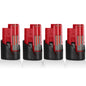 2 Pack 3.0Ah Replacement Battery for Milwaukee M-12 Battery  Compatible for Milwaukee 12V Heated Jacket & 48-11-2440 48-11-2402