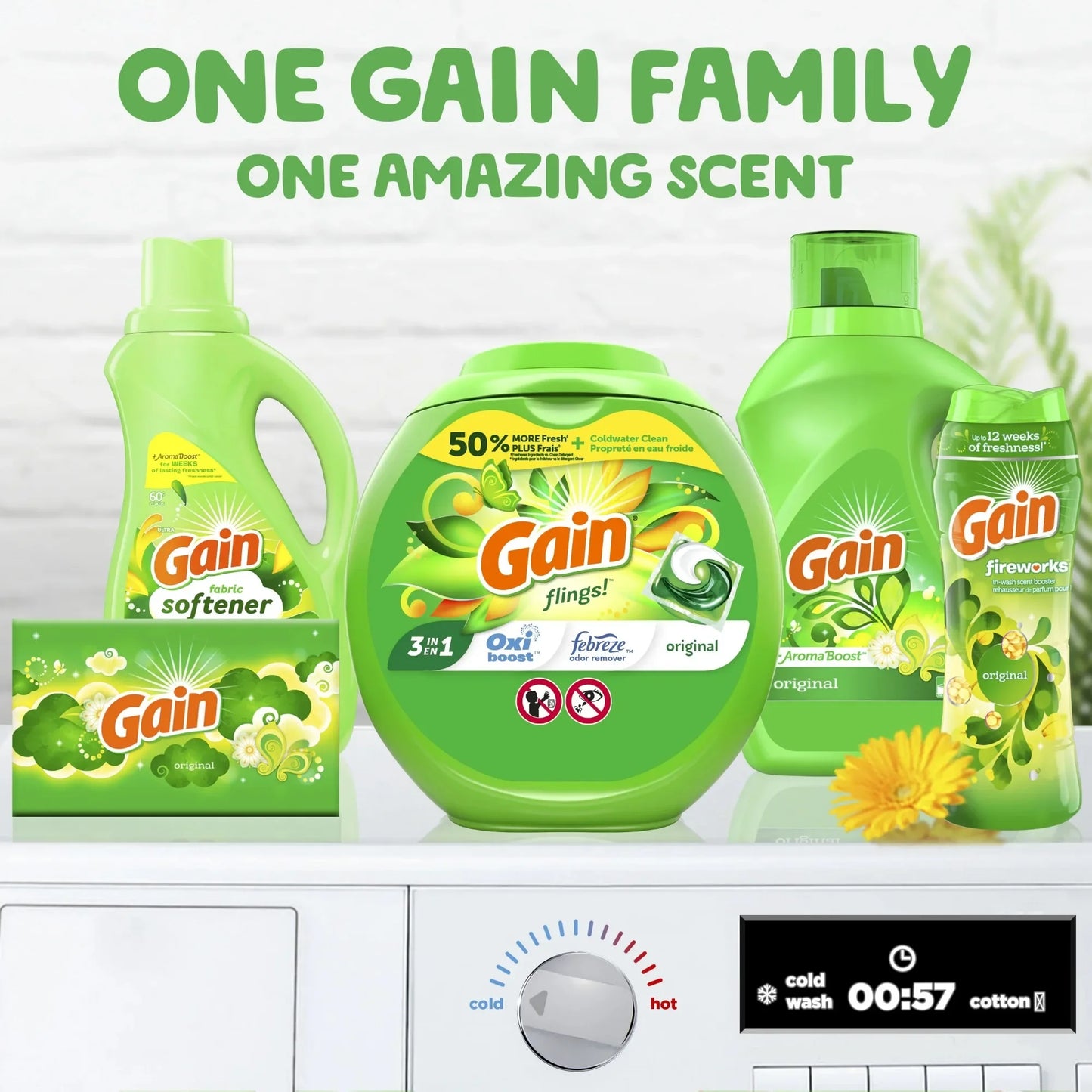 102 Count 3-in-1 Laundry Detergent Pacs, with Oxi Boost & Freshener, Original Scent for All Machines, Easy Use No Mess Pods