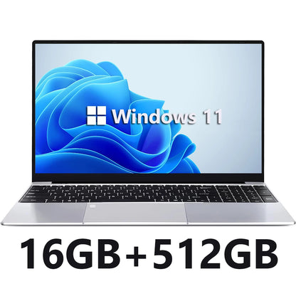 Xiaman 15.6" Ultra Slim Laptop Computer Windows 11 Laptop 16GB RAM 1TB 2TB SSD Intel Celeron N4000 HD Office Study Notebook PC