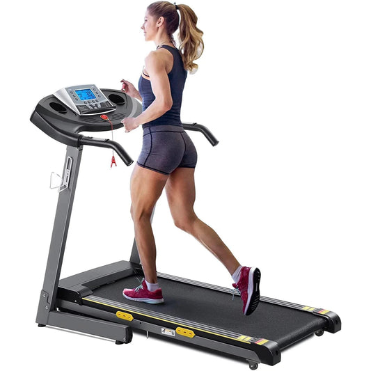 Treadmill with Auto Incline Folding Electric Running Machine 17'' Electric Treadmills 2.5HP/8.5MPH with 15 Training Programs