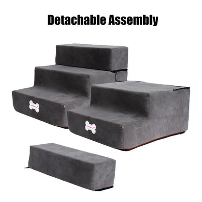 Small Dog Stairs Pet 3 Steps Stairs 30cm Height for Small Dog Cat Ramp Ladder Antislip Removable Dogs Bed Stairs Pet Supplies