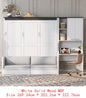 Queen Murphy Bed with Sofa, Desk, and Storage Cabinet - Space-Saving Foldable Design for Small Spaces