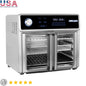 26 Qt Digital Air Fryer Oven Grill 10 in 1 Multicooker Smokeless Sear Technology Turbo MAXX 1700W 22 Presets Dishwasher Safe